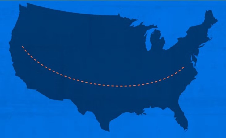 Smile States range from coast to coast of the united states